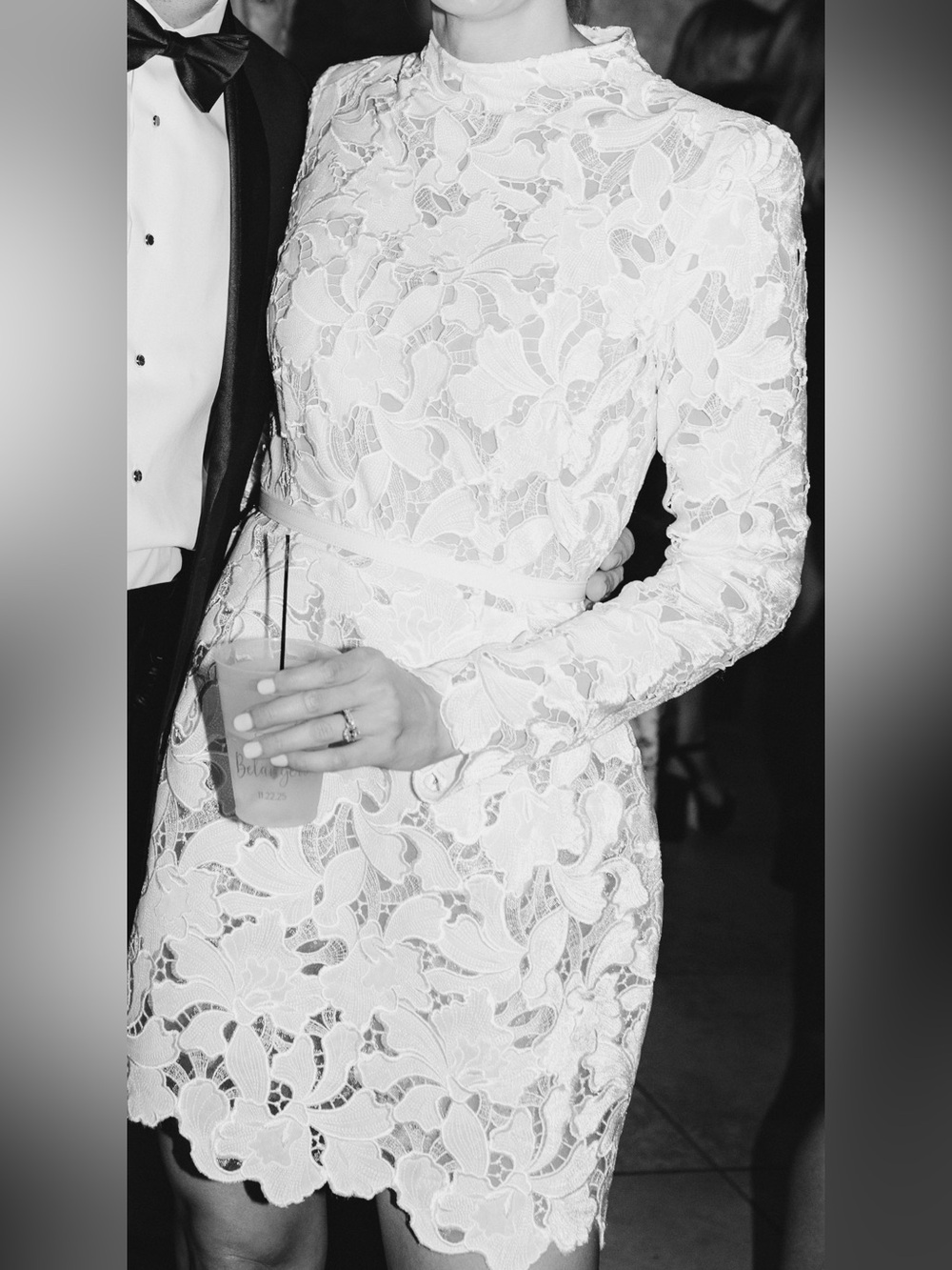 NADINE MERABI Ivory Lace Dress - Picture 5 of 7